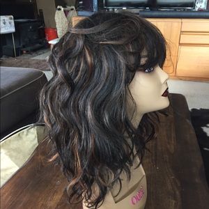 Never used non lace front human hair blend